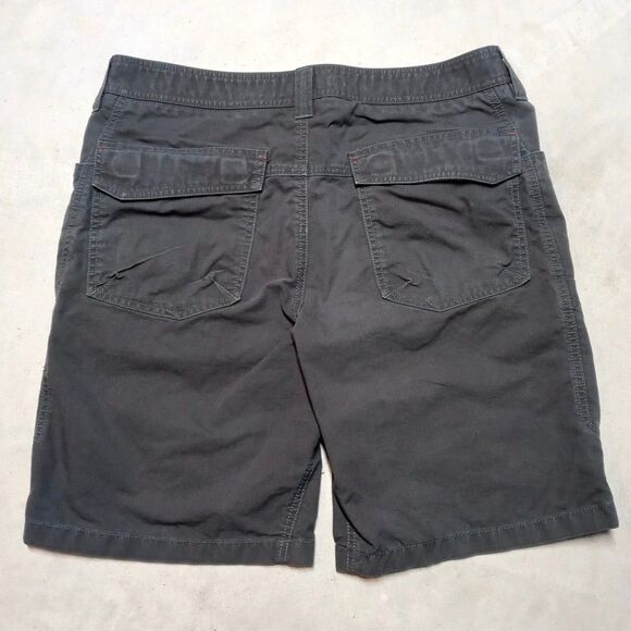 LL Bean Mens Shorts Size 35 Gray Cargo Canvas Casual Hiking Outdoor Camping - Picture 3 of 7